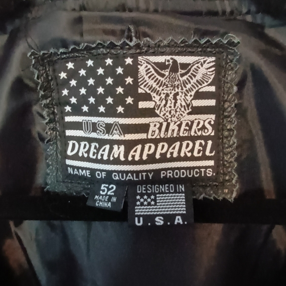 USA BIKERS DREAM APPAREL MEN'S LEATHER VESTS - Picture 3 of 8